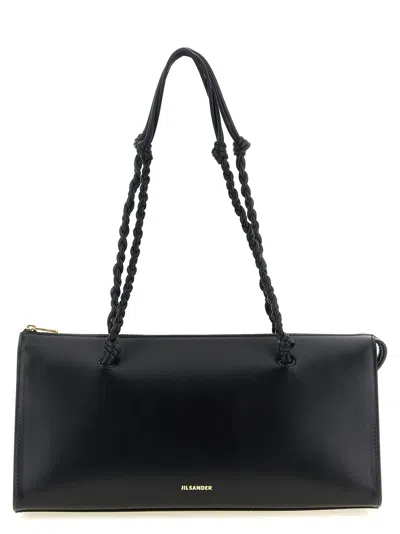 Jil Sander Tangle Tent Shoulder Bags Black In White