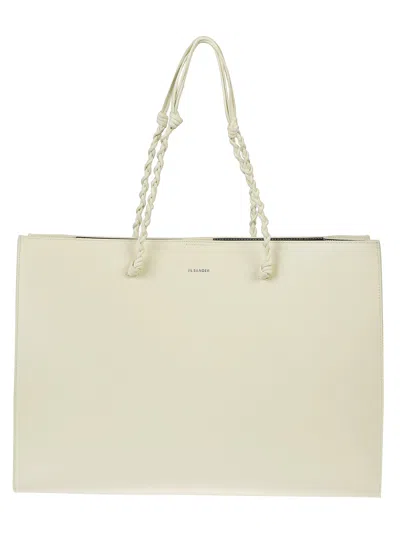 Jil Sander Tangle Tote Handbag With Hand-knotted Straps In Red