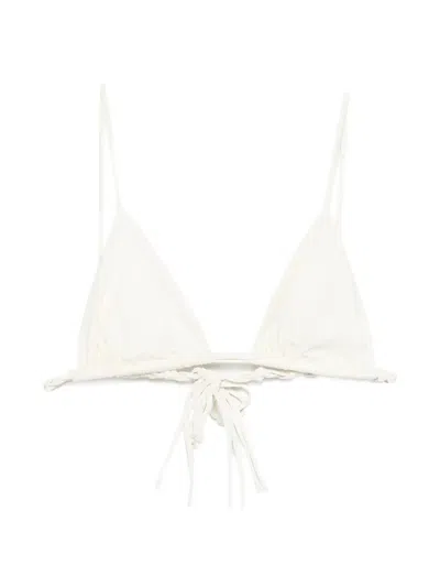Jil Sander Tangle Triangle Bikini In Neutral