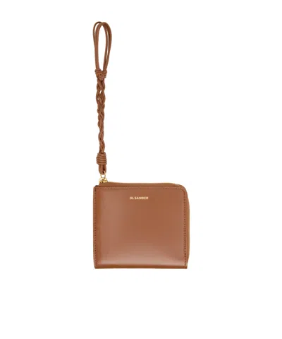 Jil Sander Tangle Wallet In Brown