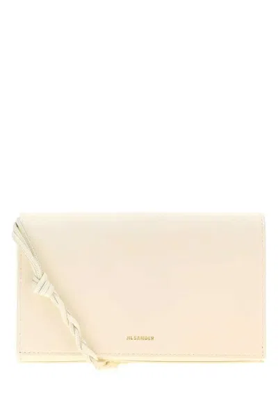 Jil Sander Tangle Wallet In White