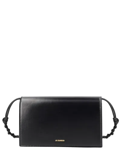 Jil Sander Tangle Wallet With Logo In Black