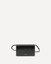 Jil Sander Tangle Wallet With Shoulder Strap In Black
