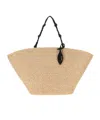Jil Sander Raffia Large Tangle Bucket Handbag In Pattern