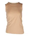 Jil Sander Tank Top In Beige Polyester In Beige