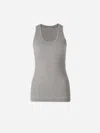 Jil Sander Fitted Sleeveless Top With Contrasting Hem Layer In Multicolor
