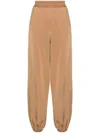 Jil Sander Elasticated-waist Straight-leg Track Pants In Brown