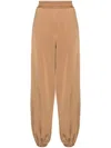 Jil Sander Elasticated-waist Straight-leg Track Pants In Brown