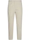 Jil Sander Tapered Cotton Trousers In Neutrals