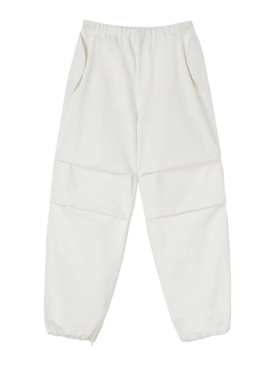 JIL SANDER TAPERED COTTON TROUSERS