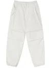 Jil Sander Trousers Cotton Drawstring Cuffs In White