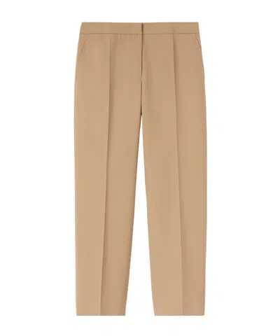 Jil Sander Tapered Cropped Trousers In Nude