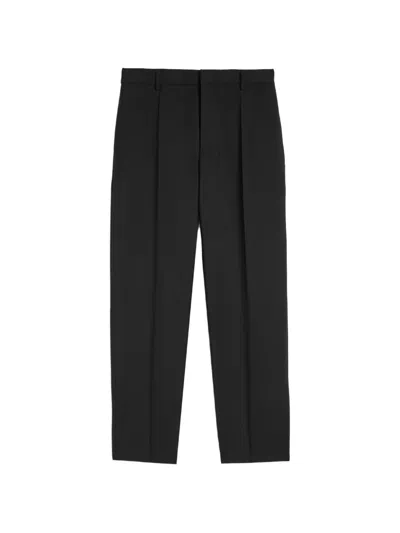 Jil Sander Tapered Cropped-leg Trousers In Black