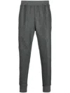Jil Sander Tapered Leg Casual Trousers With Elasticated Waistband In Gray
