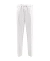 Jil Sander Tapered-leg Cotton Trousers In White