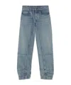 Jil Sander Tapered-leg Frayed-hem Jeans In Blue