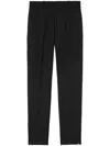 Jil Sander Black Wool Tapered Trousers In Black