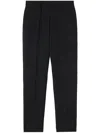 Jil Sander Tapered-leg Wool Trousers In Black