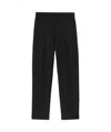 Jil Sander Black Wool Tapered Trousers In Black
