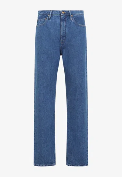 Jil Sander Tapered Straight-leg Jeans In Blue