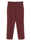 Jil Sander Tapered Trousers In Red