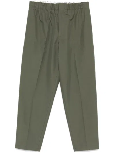 Jil Sander Tapered Trousers In Green