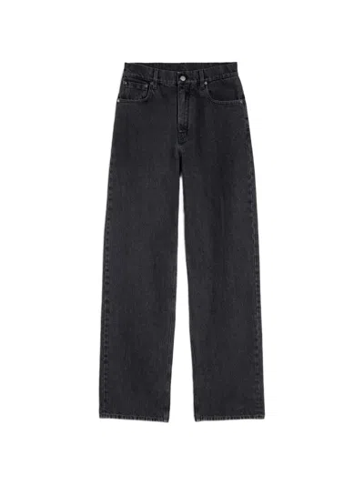 Jil Sander Tapered Wide-leg Jeans In Gray