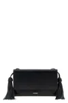 Jil Sander Tassel Leather Crossbody Bag In Black