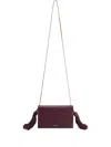 Jil Sander Tassel Shoulder Bag In Viola Leather In Red