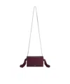 Jil Sander Tassel Shoulder Bag In Viola Leather