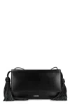 Jil Sander Tassel Leather Crossbody Bag In Black