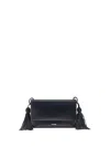 Jil Sander Tasseled Leather Shoulder Bag In Black