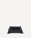 Jil Sander Tasseled Leather Shoulder Bag In Black