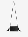 Jil Sander Tasseled Leather Shoulder Bag In Black