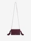 Jil Sander Tassel Shoulder Bag In Viola Leather In Red