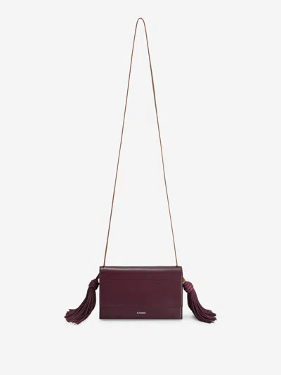 Jil Sander Tassel Shoulder Bag In Neutral