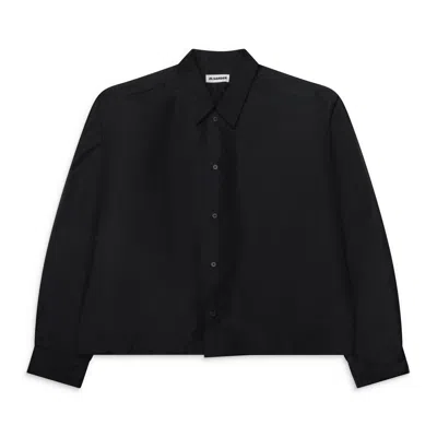 JIL SANDER JIL SANDER TECHNICAL BUTTON DOWN SHIRT BLACK