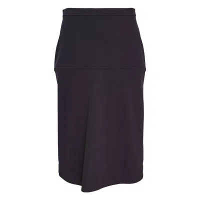 Jil Sander Technical Compact Cotton Skirt In Black