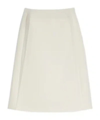Jil Sander Crêpe Midi Skirt In White