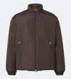 Jil Sander Polyester Down Jacket Elastic Cuffs Pockets Collar In Brown