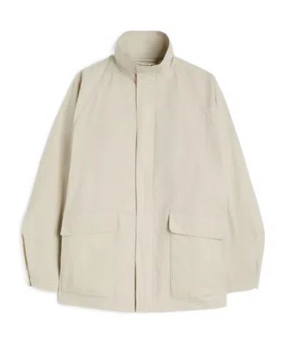 Jil Sander Technical Drill Blouson In Brown