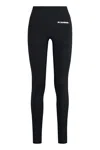 Jil Sander Ankle-length Black Sport Pants With High Waist In Black
