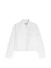 Jil Sander Cropped Blouson Jacket In White