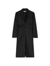 Jil Sander Technical Faille Coat In Black