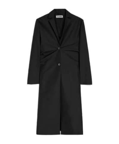 JIL SANDER TECHNICAL FAILLE COAT