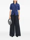 Jil Sander Technical Faille Shirt In Blue