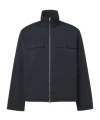 Jil Sander Polyester Jacket Flap Pockets High Collar In Blue