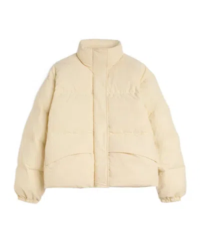 Jil Sander Technical Quilted Down Blouson In Yellow