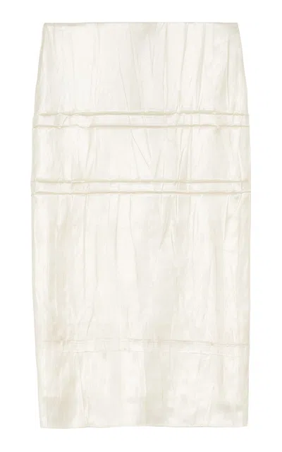 Jil Sander Texture-accent Crinkled Midi Skirt In Neutral