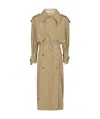 Jil Sander Textured Belted Trench Coat In Nude
